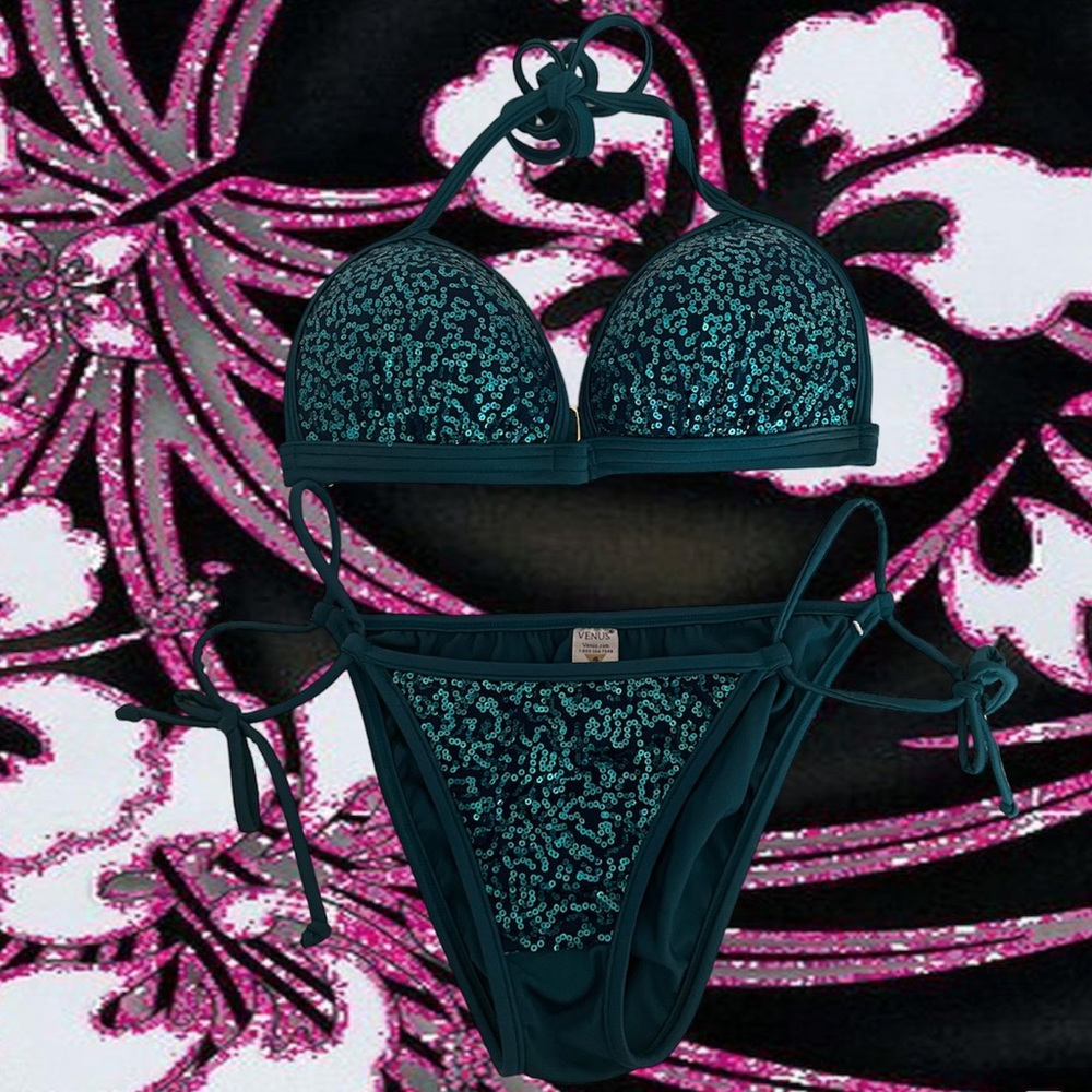 🐚🧜‍♀️Gorgeous deep teal bikini set! 💙🌊